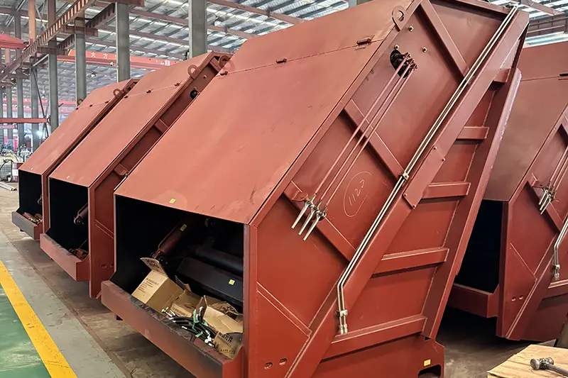 جسم شاحنة القمامة المضغوطة